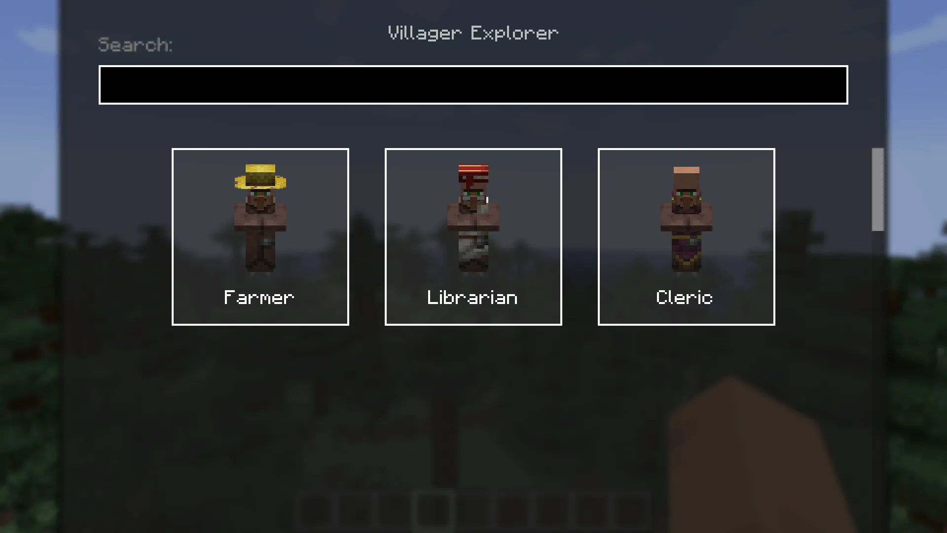 VillagerExplorer, Моды, Minecraft