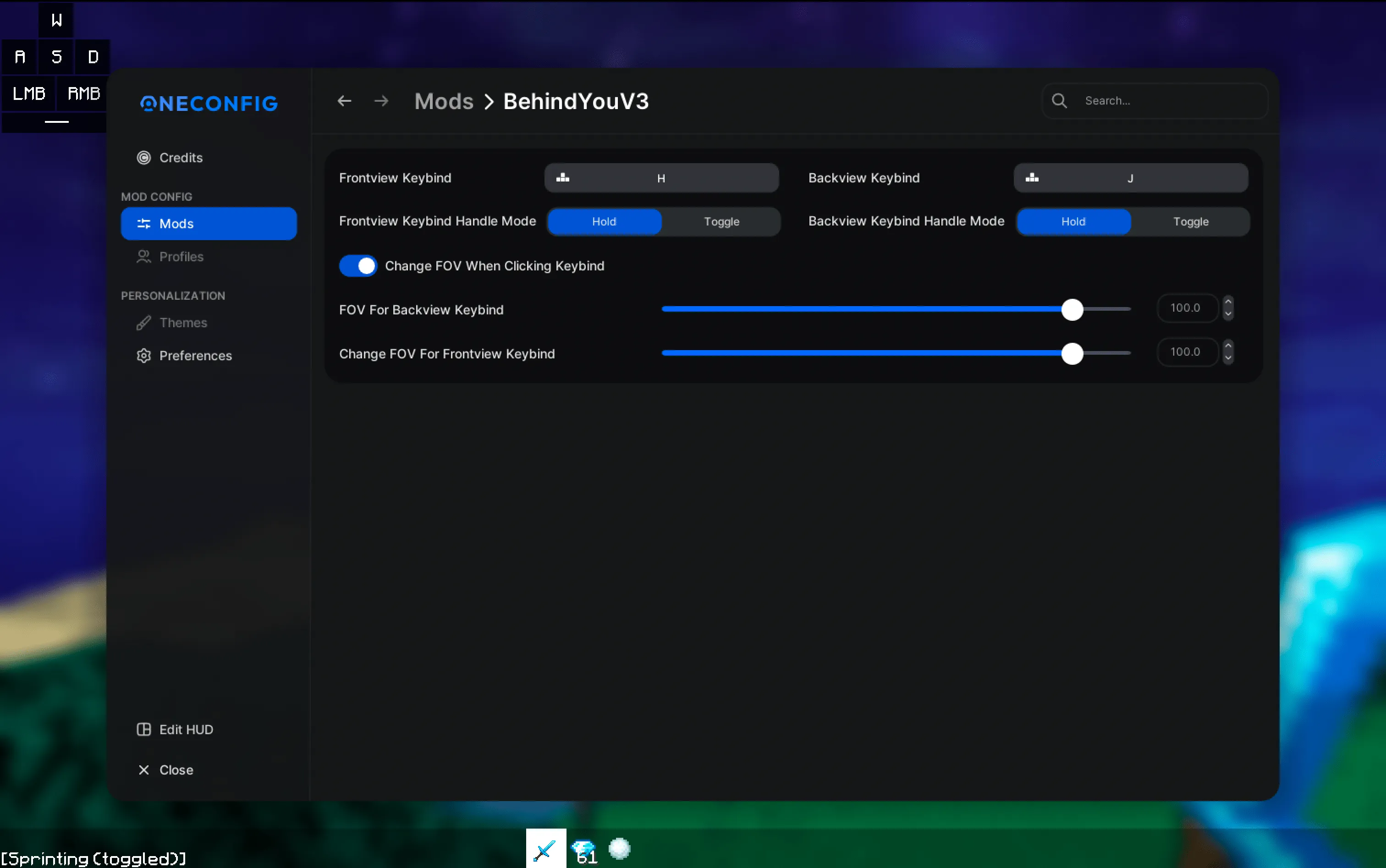 BehindYouV3, Моды, Minecraft