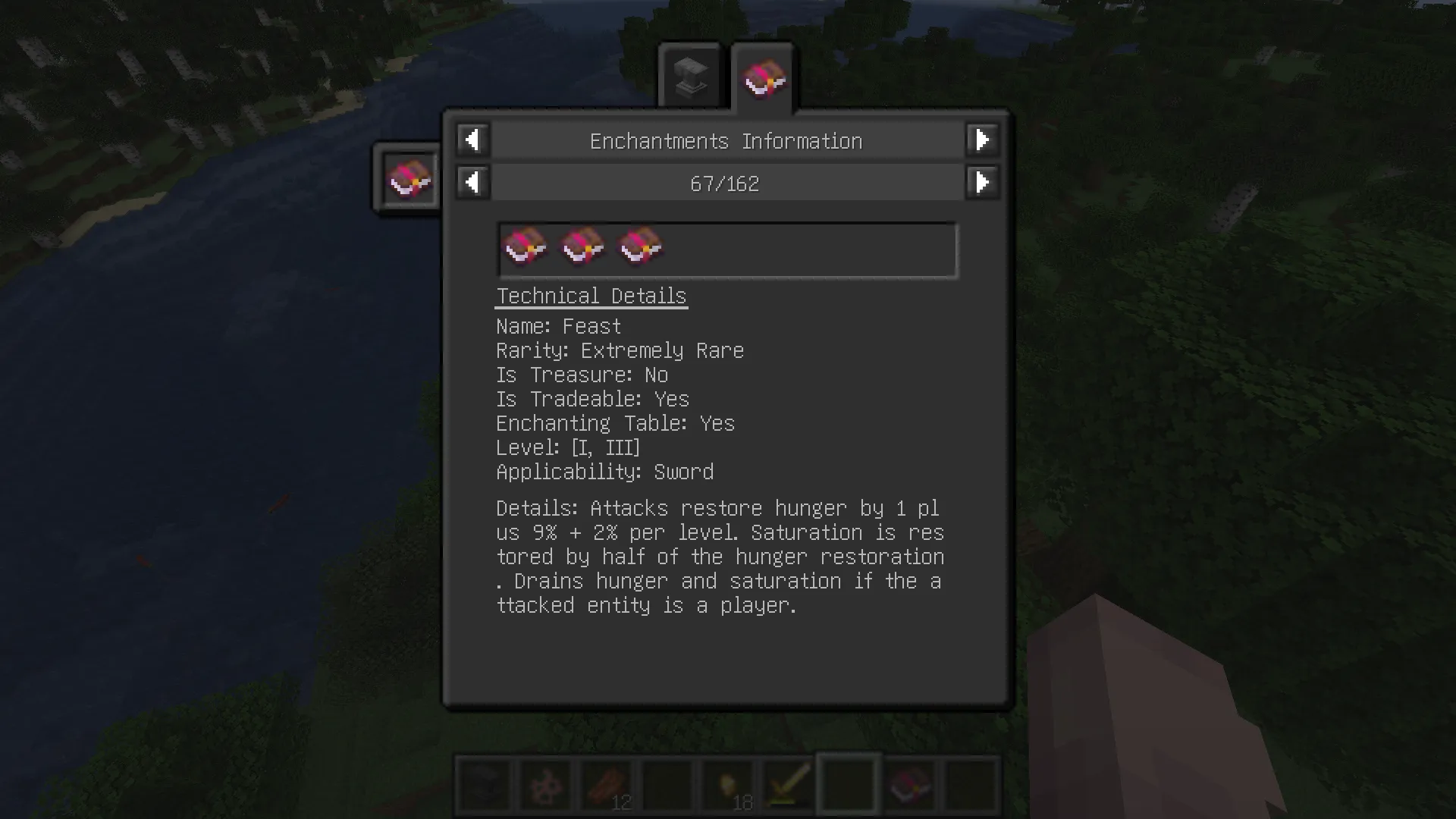 REI Enchantment Info — скриншот 1 (Моды, Minecraft)