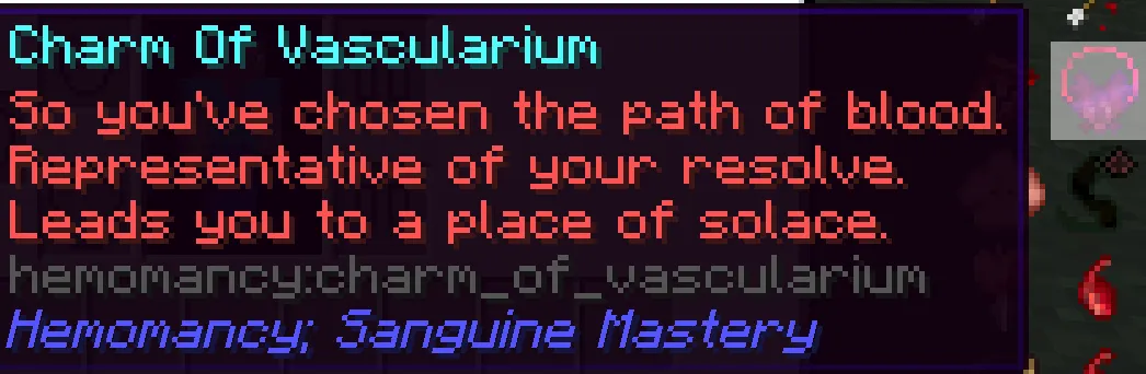Hemomancy the Sanguis Noctis — скриншот 3 (Моды, Minecraft)