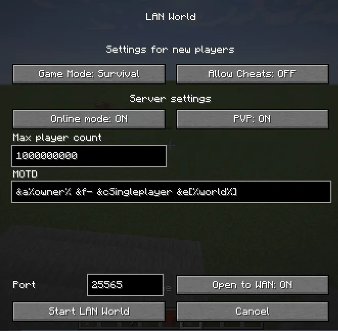 OpenToPublic — скриншот 1 (Моды, Minecraft)