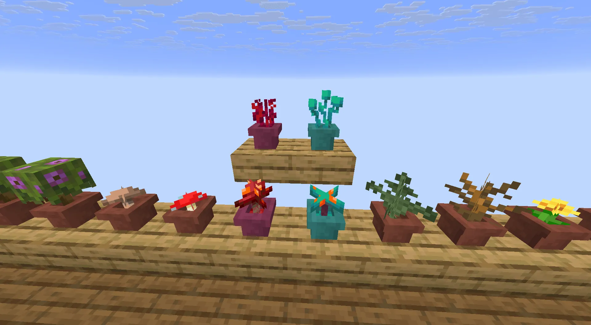 Oaks Flower Pots, Текстуры, Minecraft
