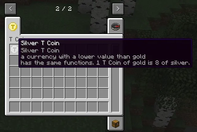 T Coins — скриншот 1 (Моды, Minecraft)