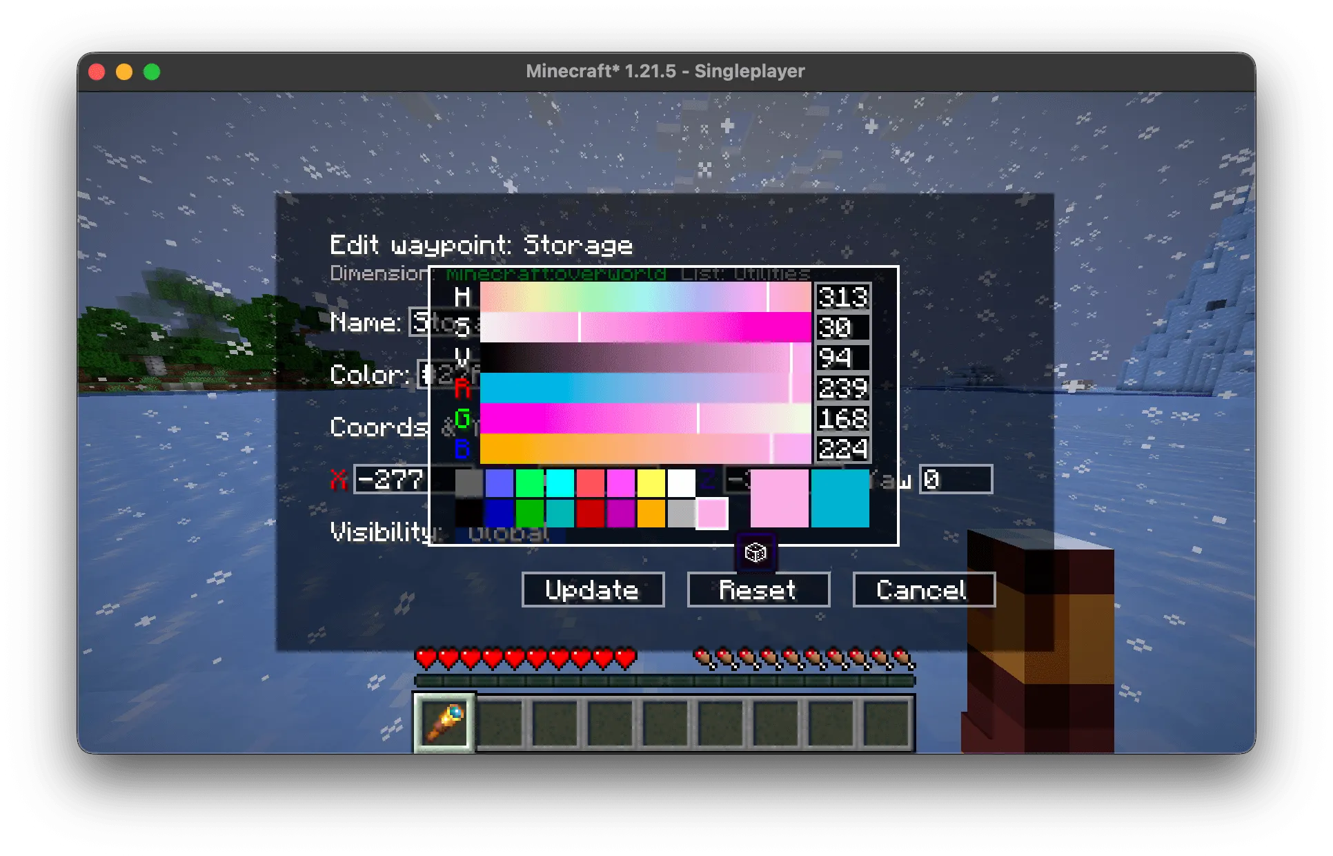 Server Waypoint, Моды, Minecraft