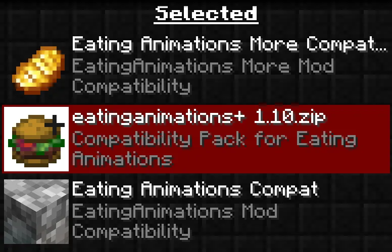 Eating Animations More Mod Compatibility [FORGE/FABRIC], Текстуры, Minecraft