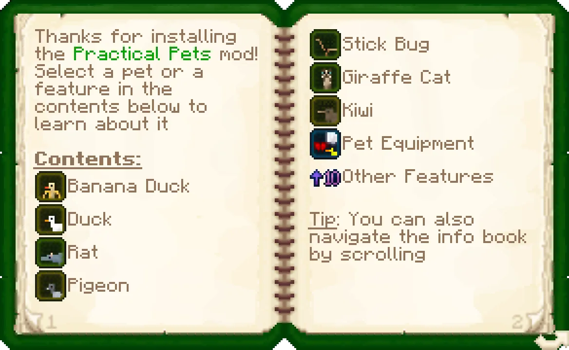 Practical Pets, Моды, Minecraft