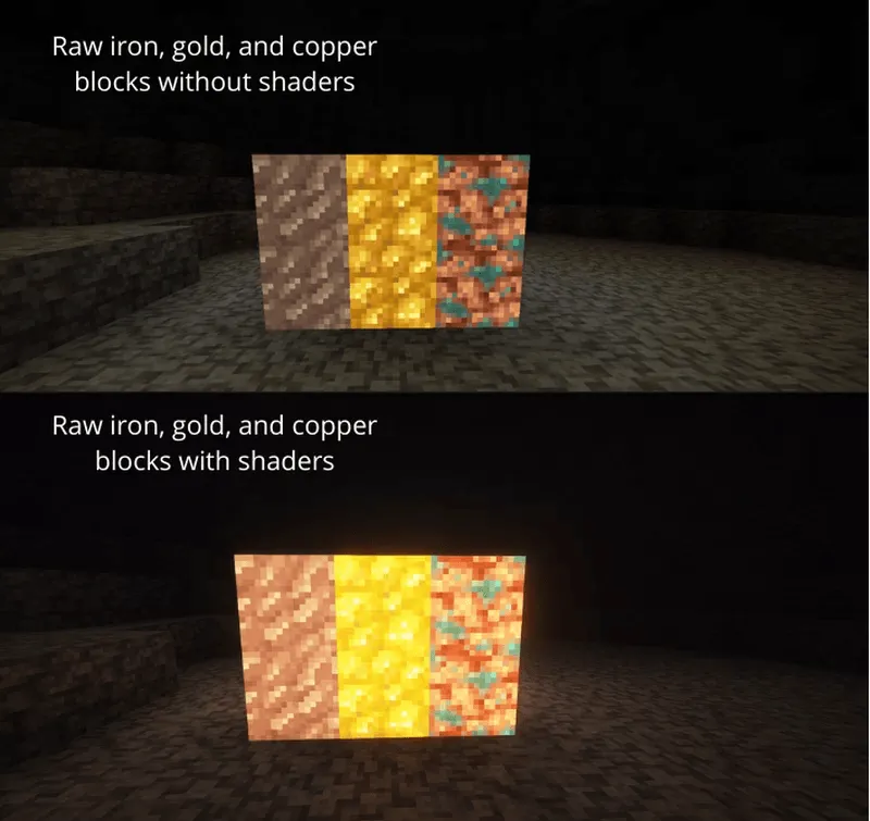 Emissive Ores for Mizuno's 16 — скриншот 3 (Текстуры, Minecraft)