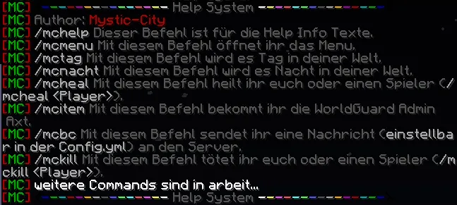 MysticCommands — скриншот 6 (Плагины, Minecraft)