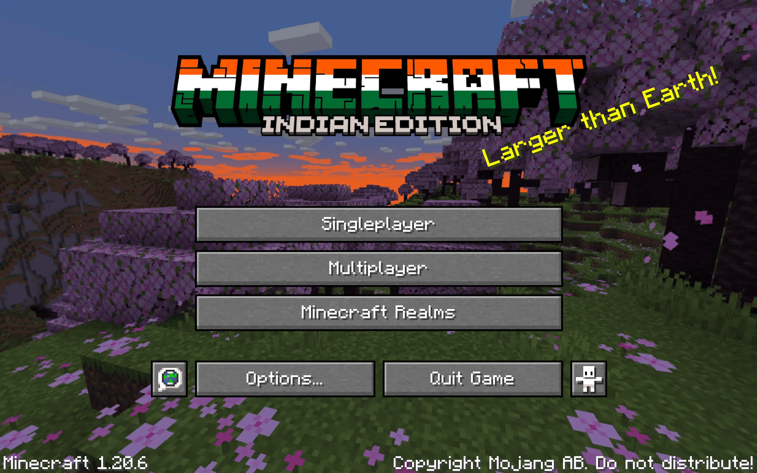Indian Title Menu - Country Flag Edition — скриншот 1 (Текстуры, Minecraft)