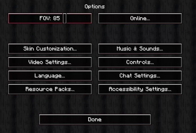 WorldSalad's Sleek Dark UI, Текстуры, Minecraft