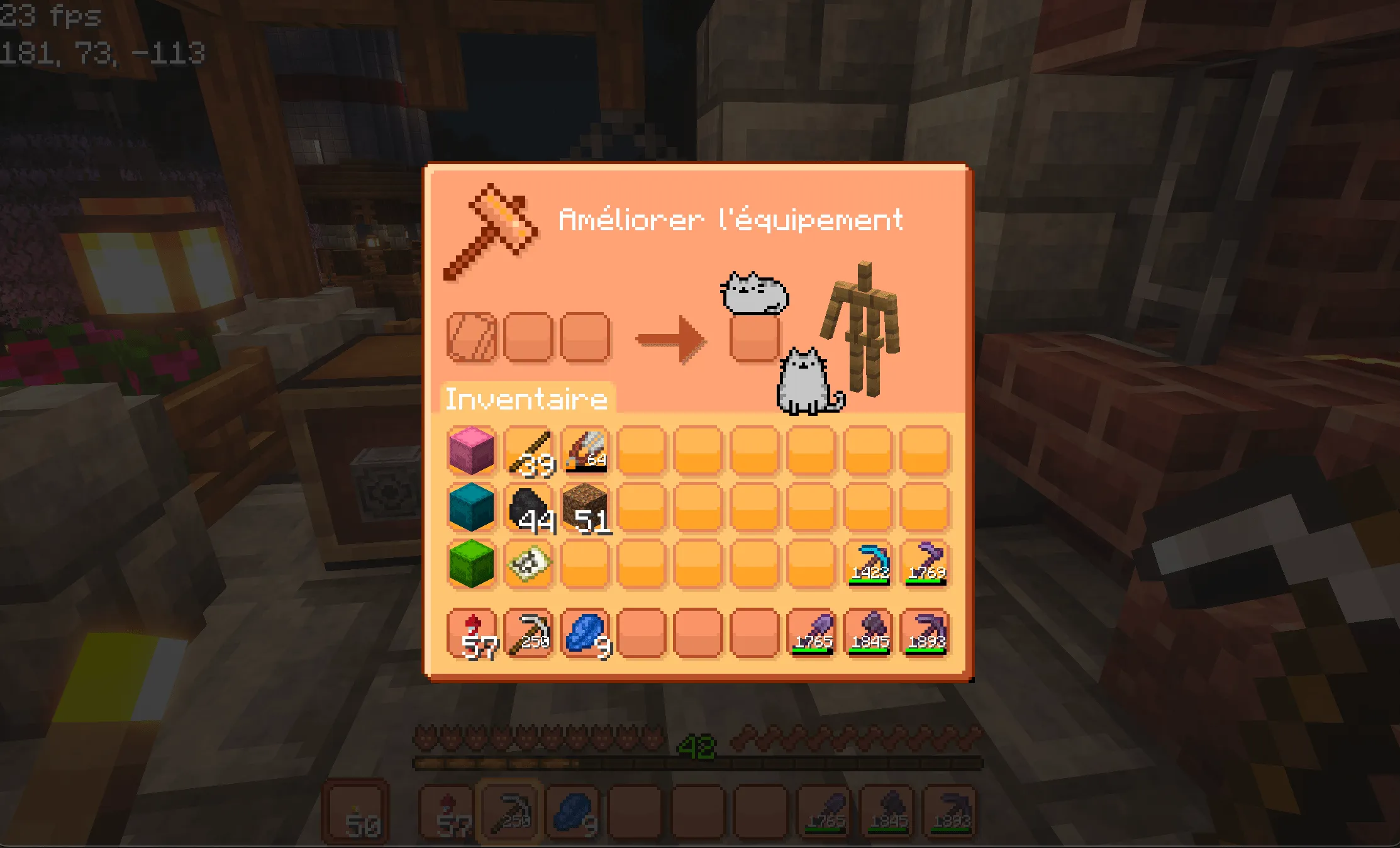 Pusheen GUI, Текстуры, Minecraft