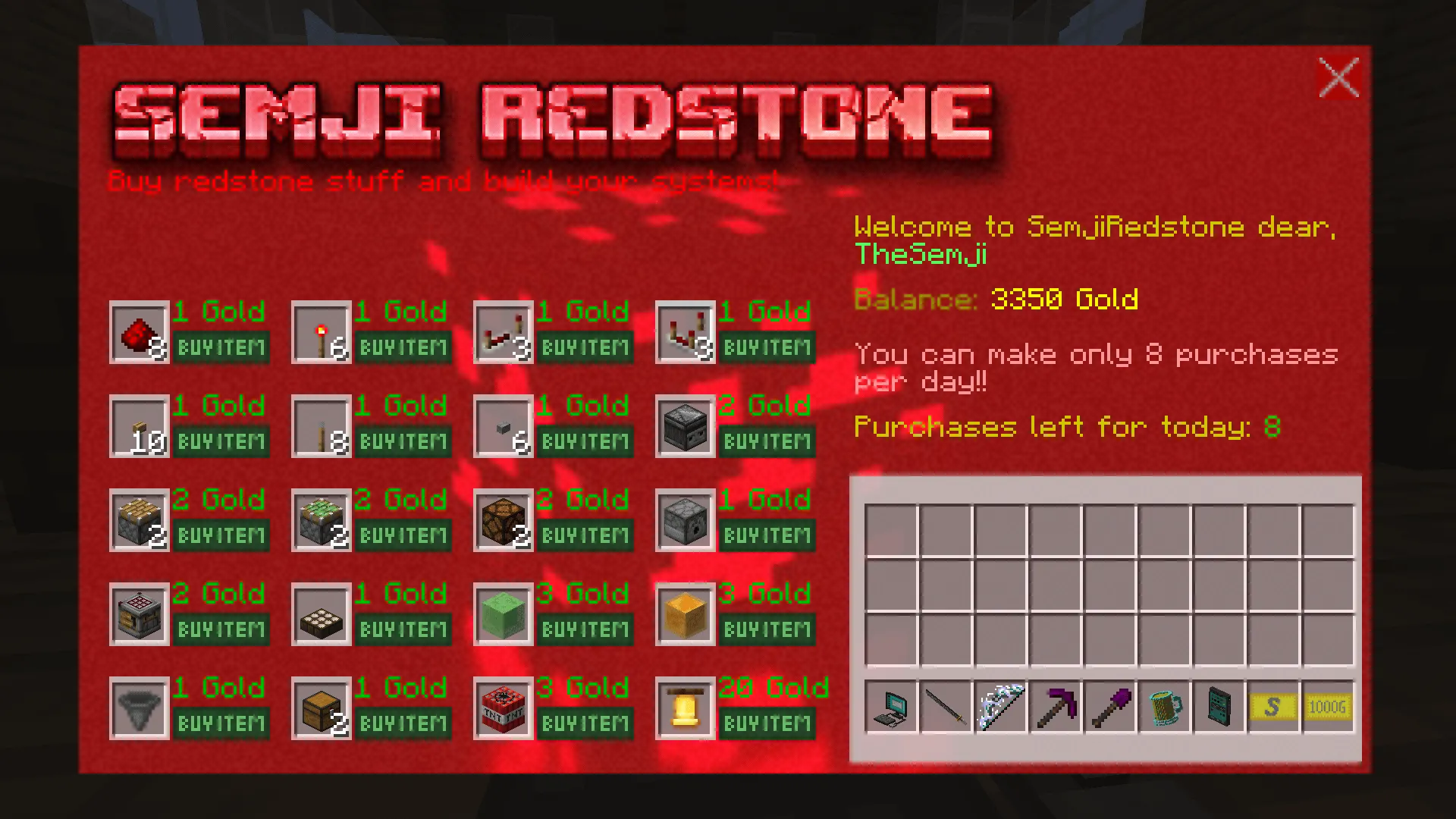 Semji Net, Моды, Minecraft