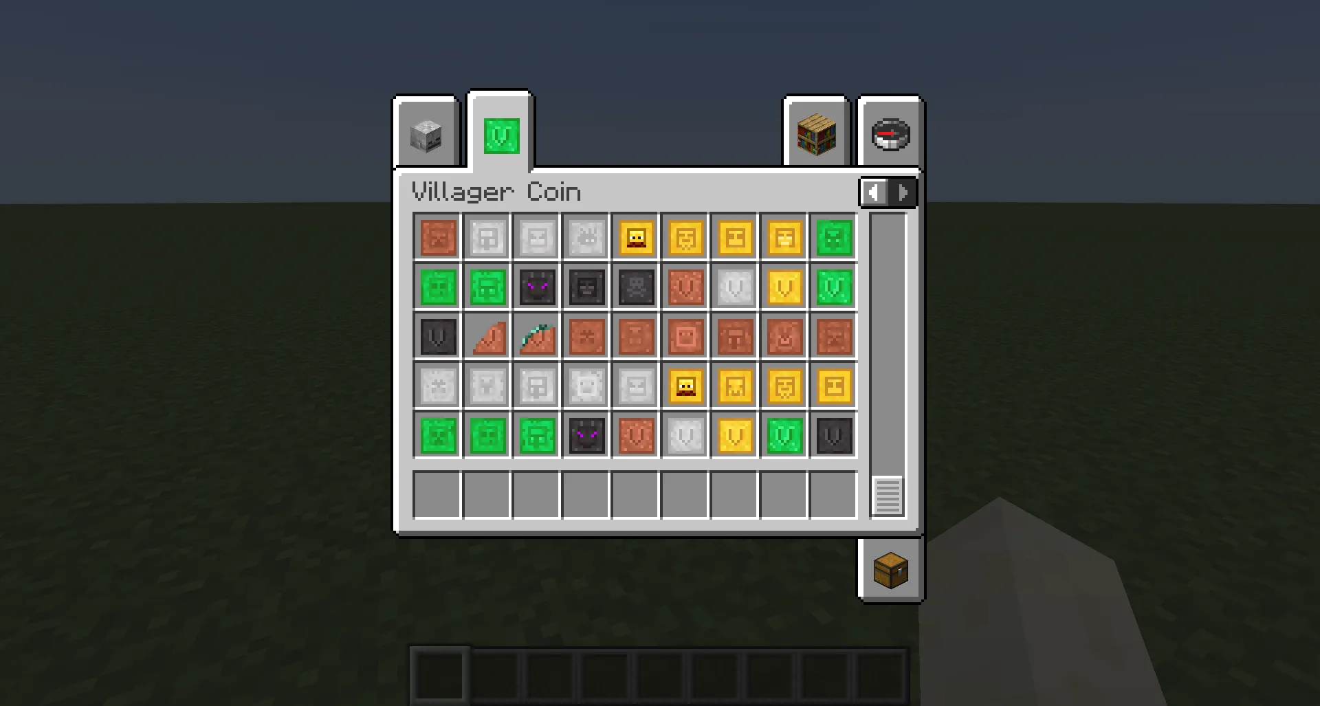 Square Coins for Villager Coin, Текстуры, Minecraft
