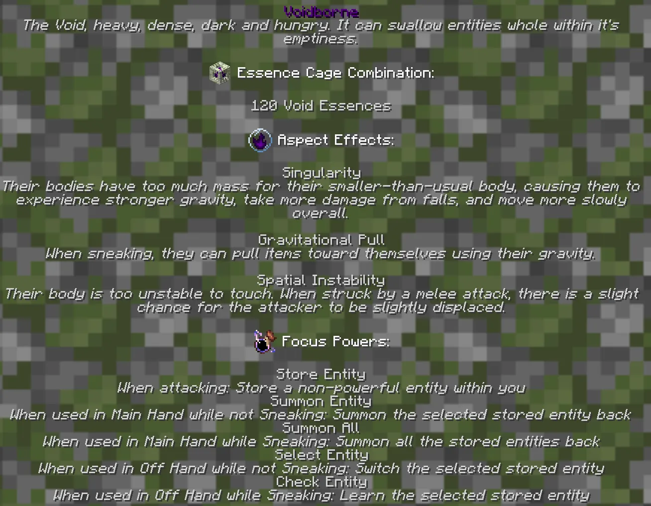 Aspects: Reclaimed, Моды, Minecraft