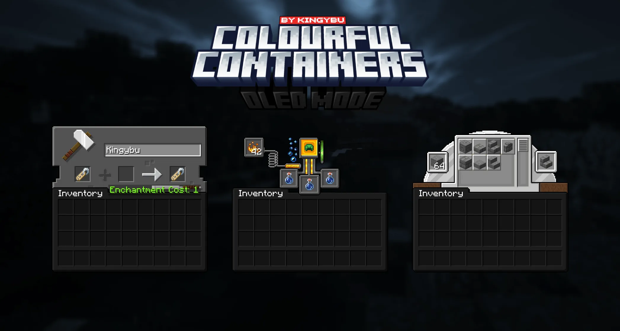 Colourful Containers OLED GUI, Текстуры, Minecraft