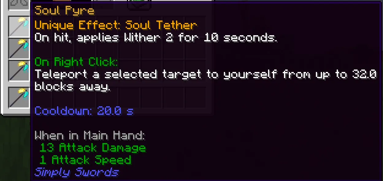 Simply Swords: Overhaul, Моды, Minecraft