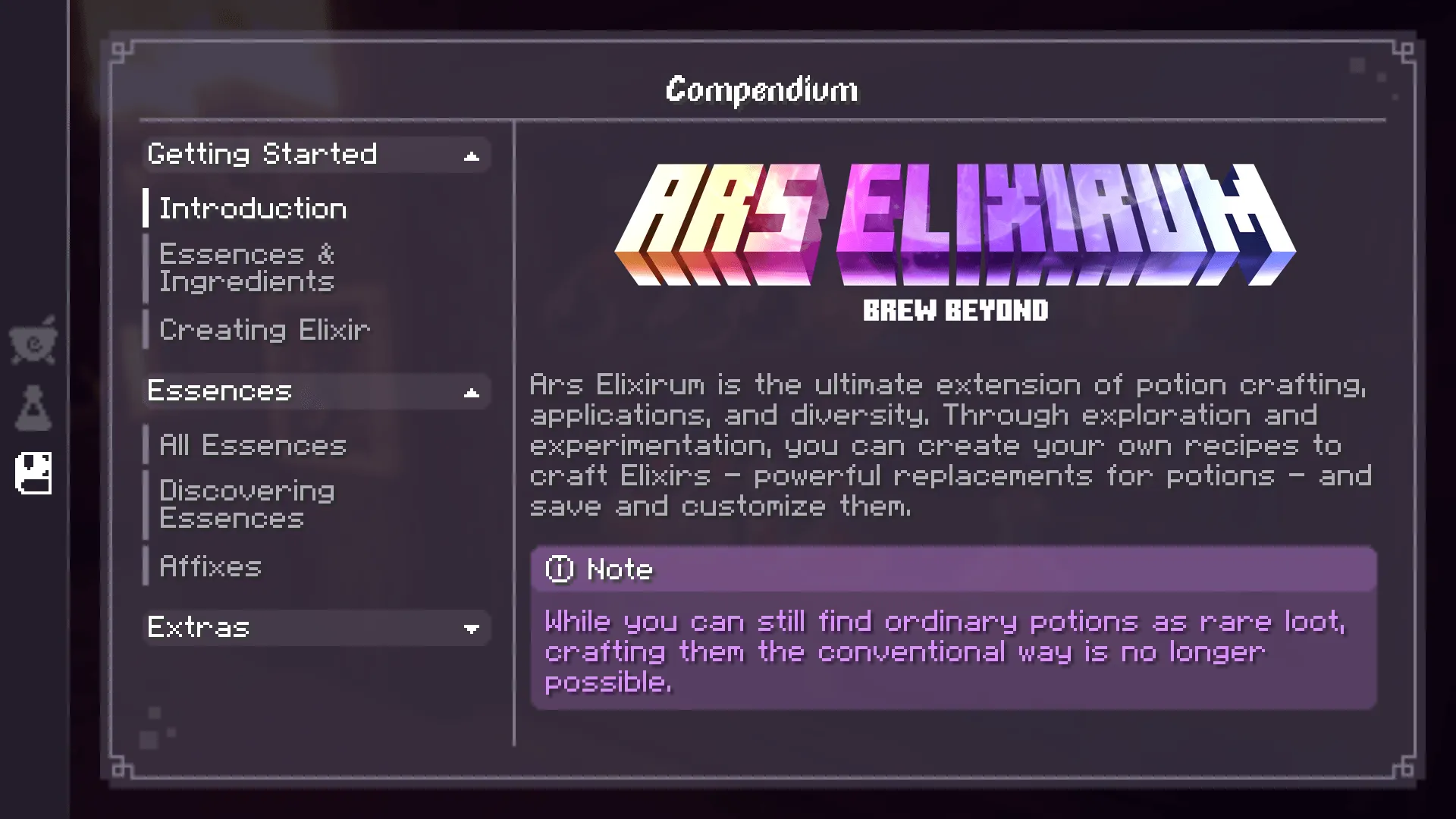 Ars Elixirum (Forge), Моды, Minecraft