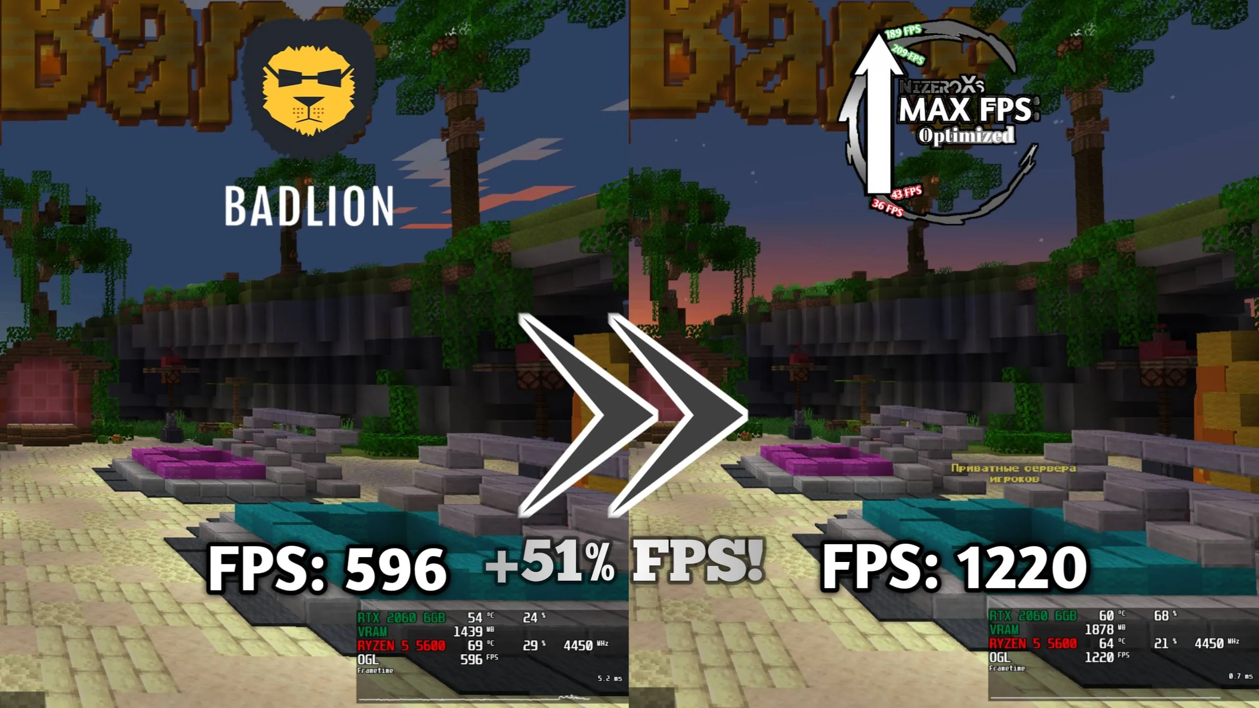 MAX FPS: Optimized — скриншот 4 (Модпаки, Minecraft)