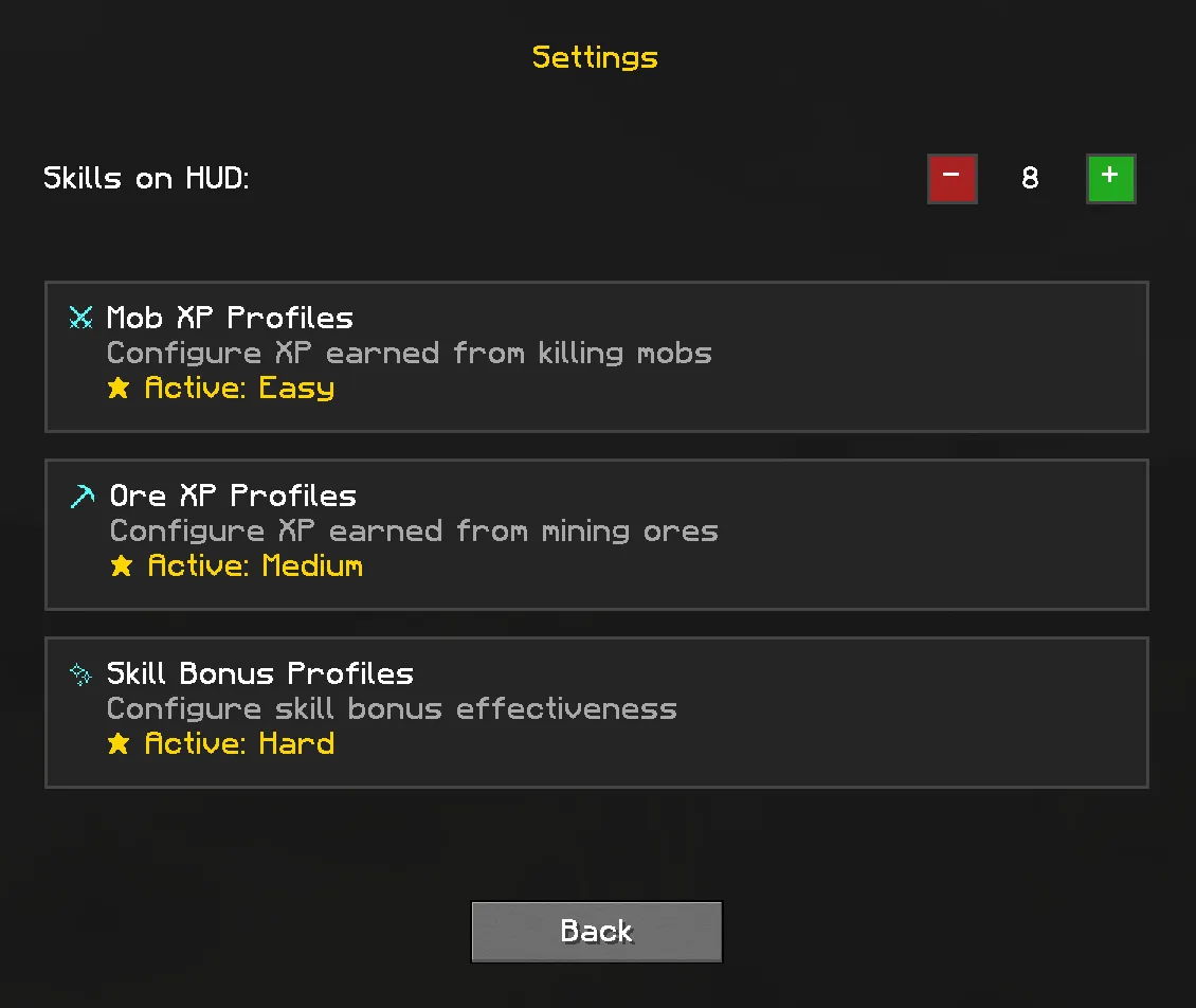 PB-Skills, Моды, Minecraft