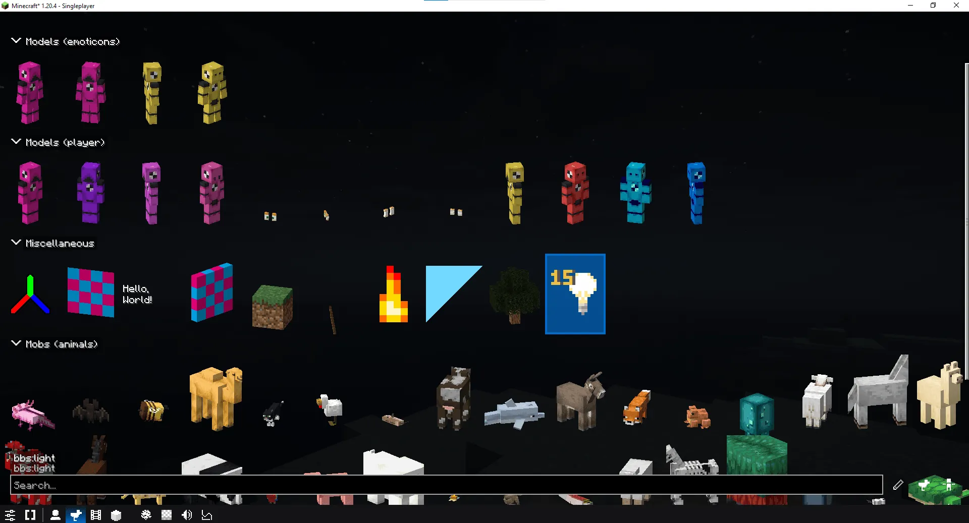 BBS Light Form, Моды, Minecraft