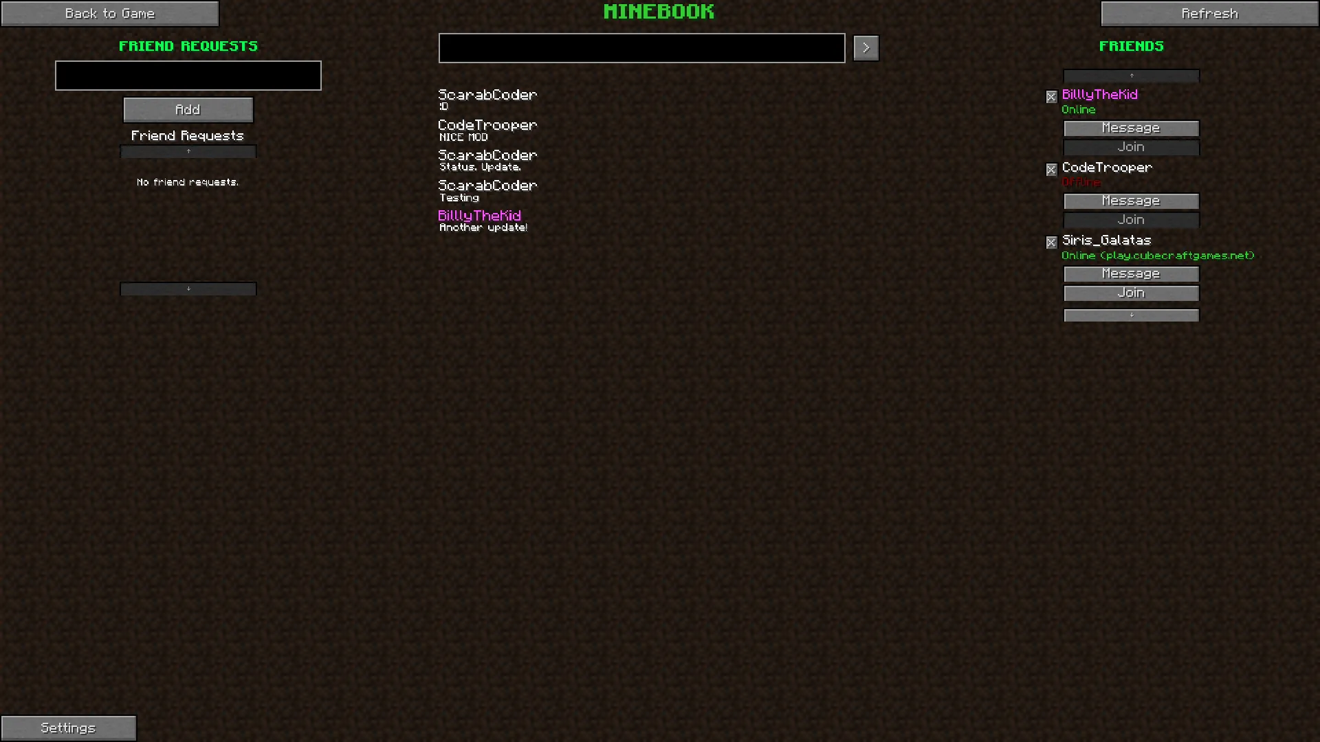 MineBook — скриншот 1 (Моды, Minecraft)
