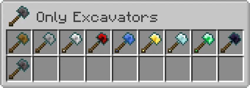 Only Excavators, Моды, Minecraft
