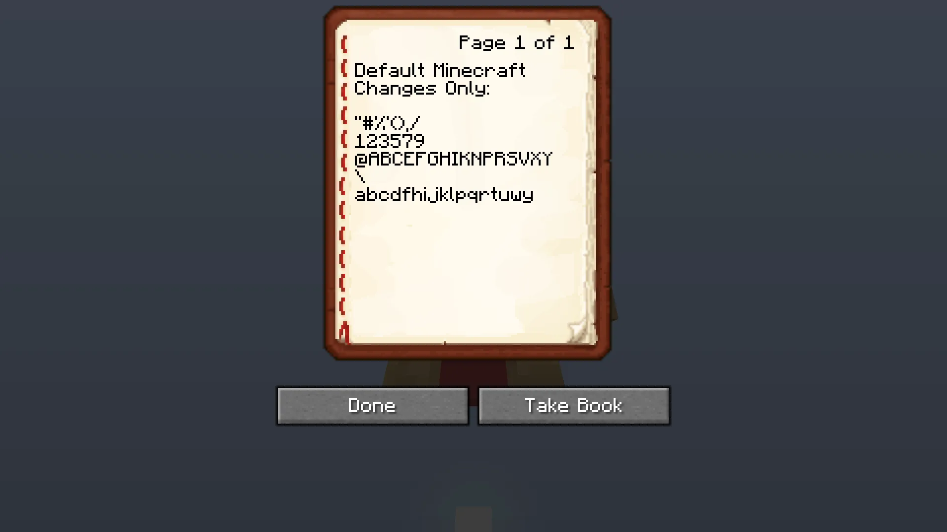 Subtle Font Tweaks, Текстуры, Minecraft