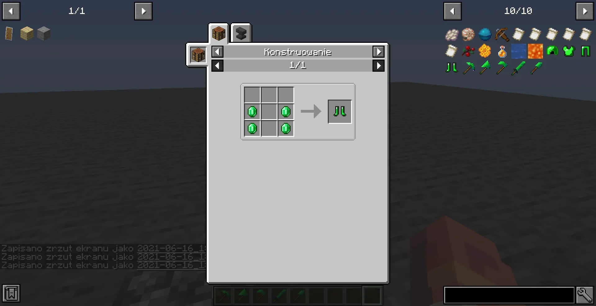Emerald items: Armor and Tools, Моды, Minecraft