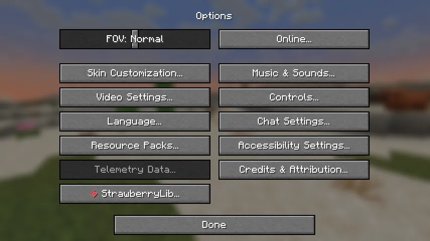 StrawberryLib, Моды, Minecraft