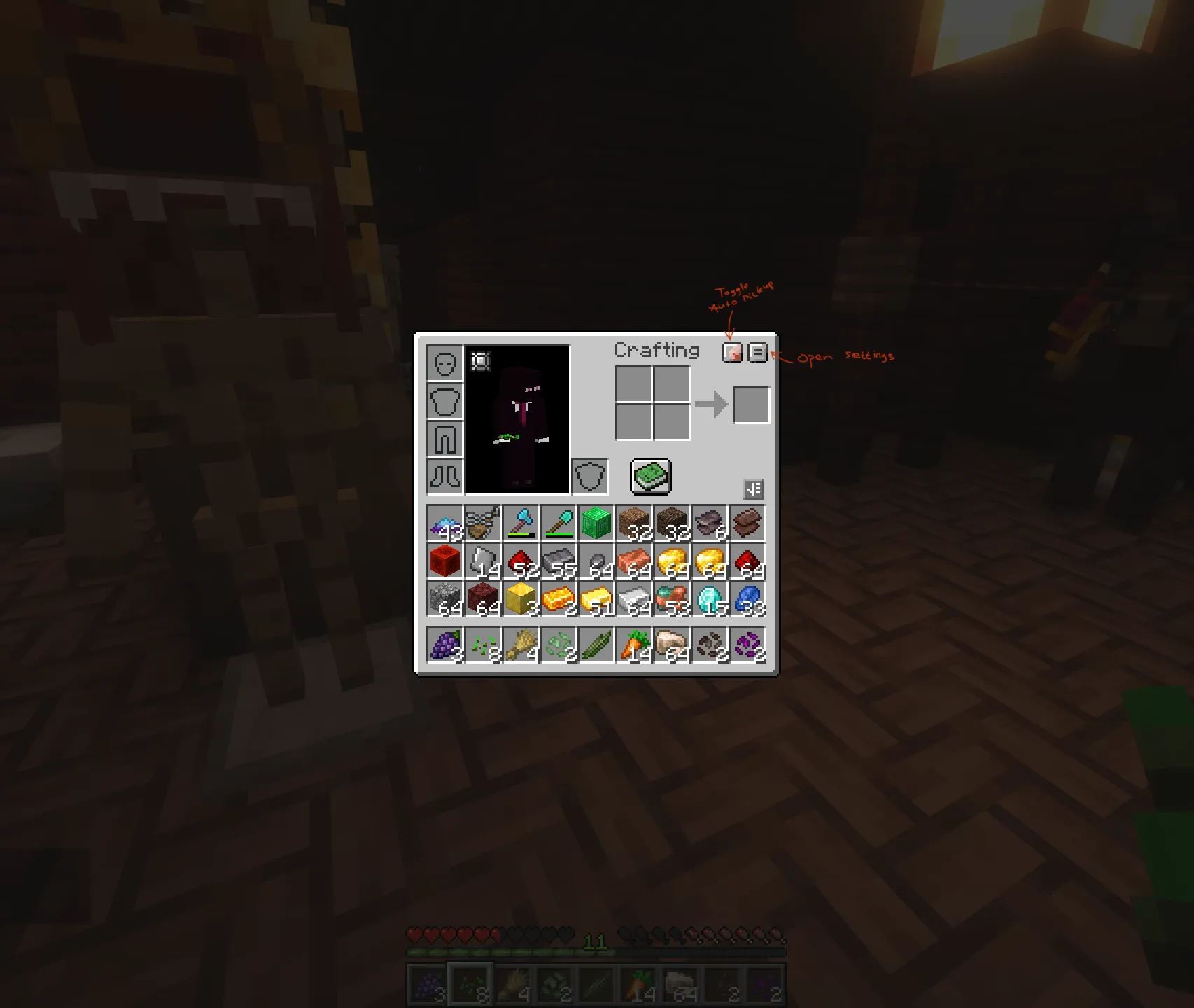 Raw's Advanced item pickup, Моды, Minecraft