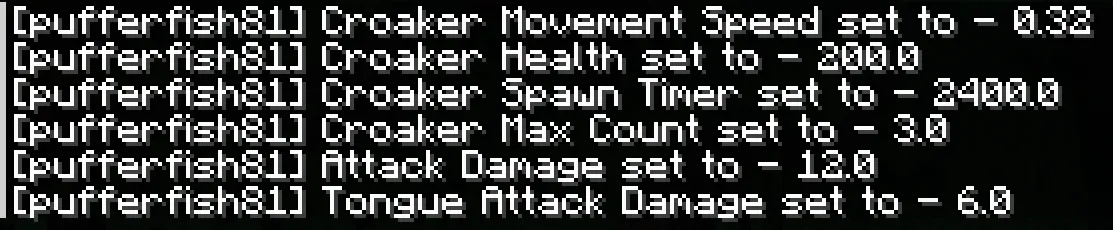 Croaker, Моды, Minecraft