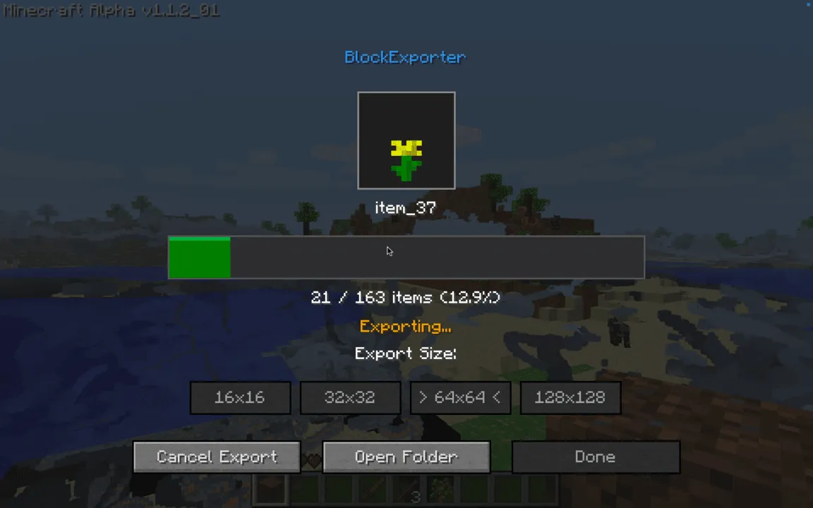 BlockExporter - Icon Export Tool, Моды, Minecraft
