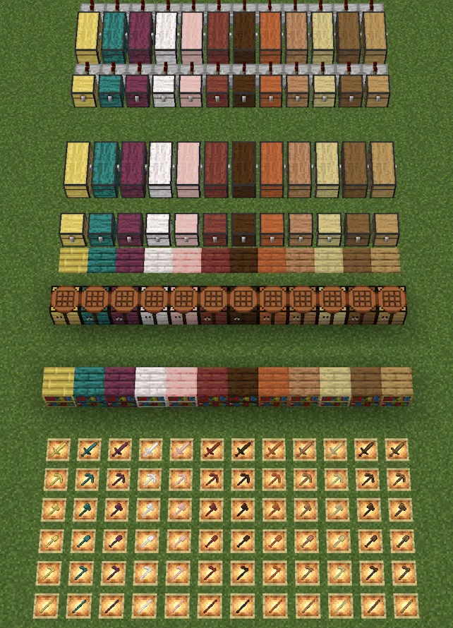 Various WoodWorks by JonJon314 — скриншот 2 (Моды, Minecraft)