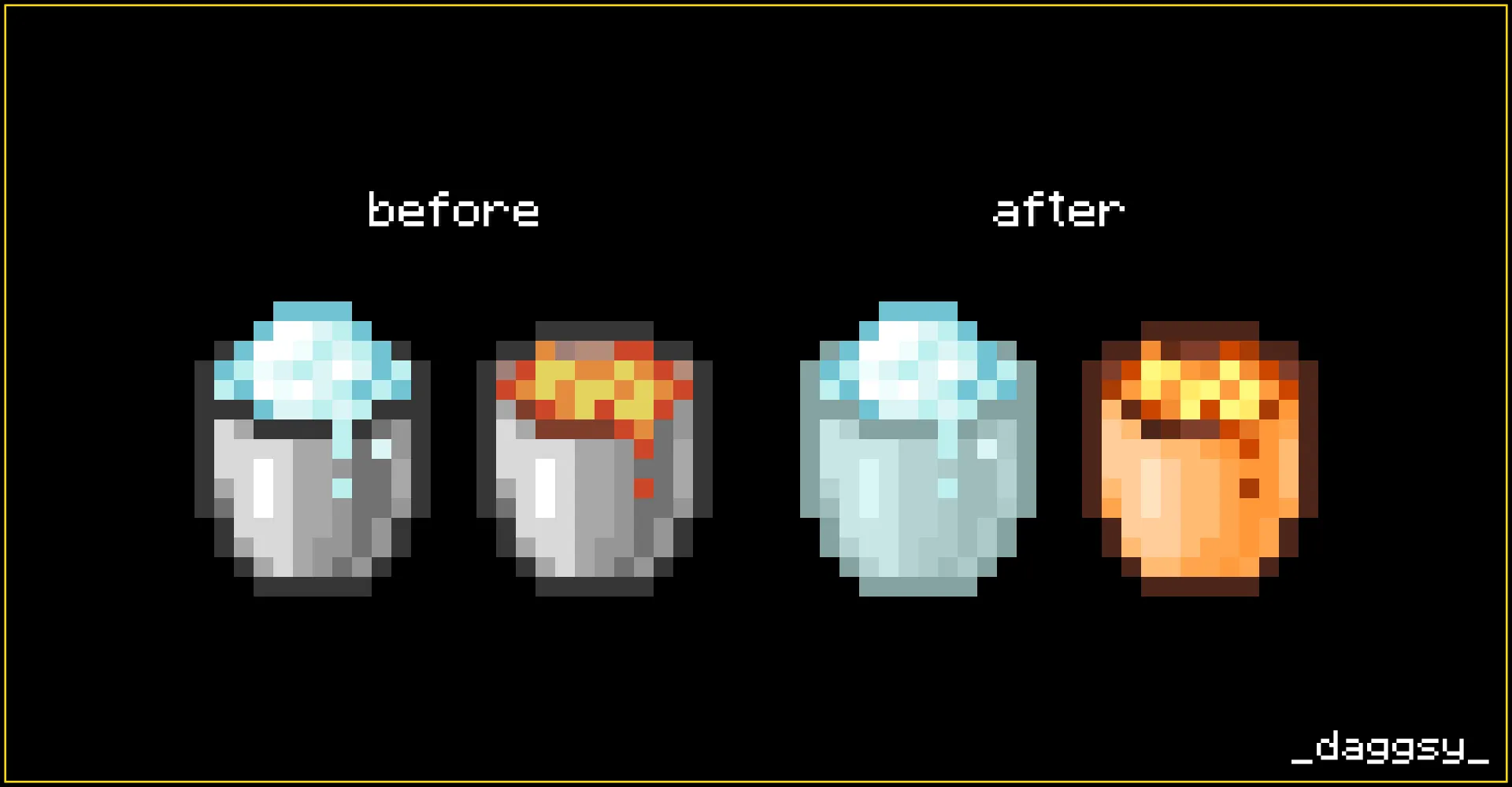 Hot and Cold Bucket — скриншот 1 (Текстуры, Minecraft)