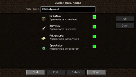 F34, Моды, Minecraft