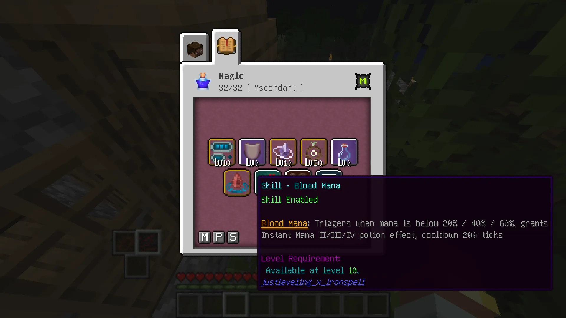 JustLeveling Fork x IronSpell, Моды, Minecraft