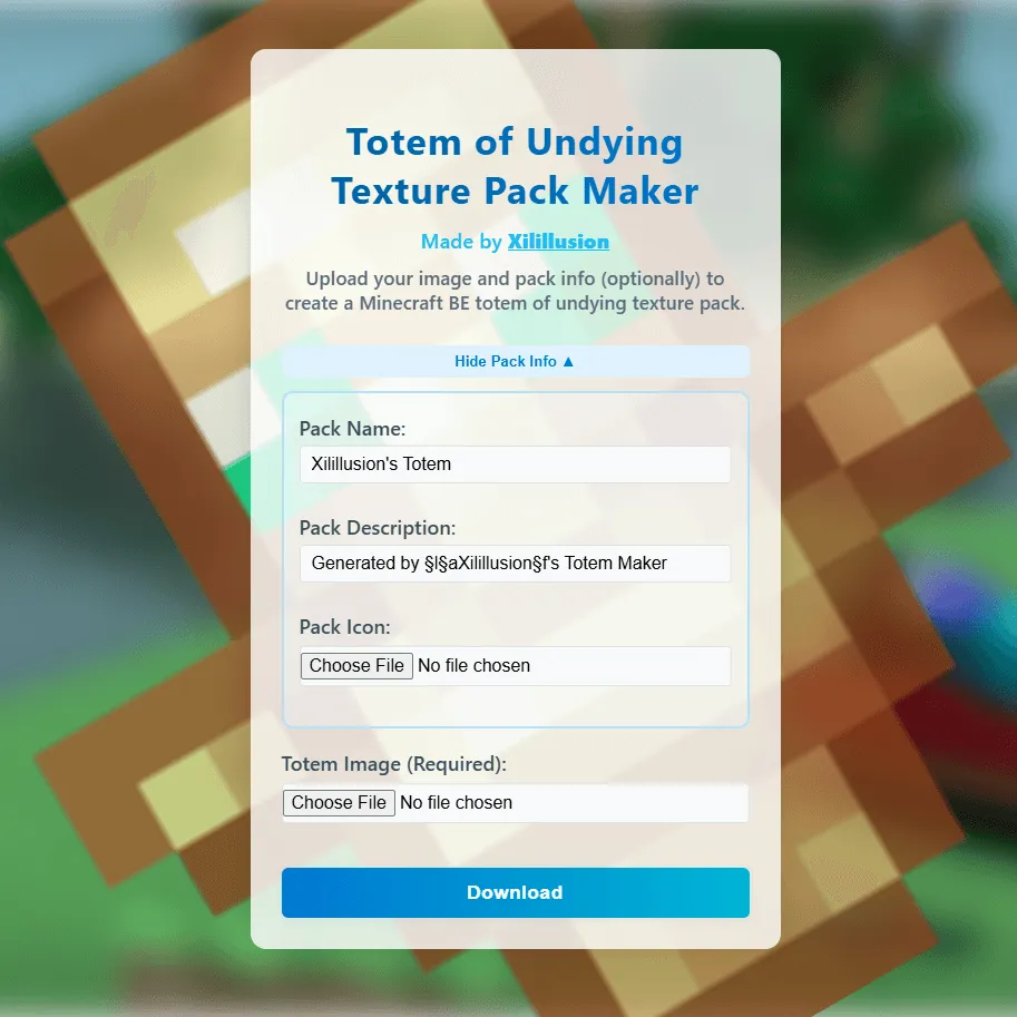 [Tool] Customized Totem MCBE, Кастомизации, Minecraft