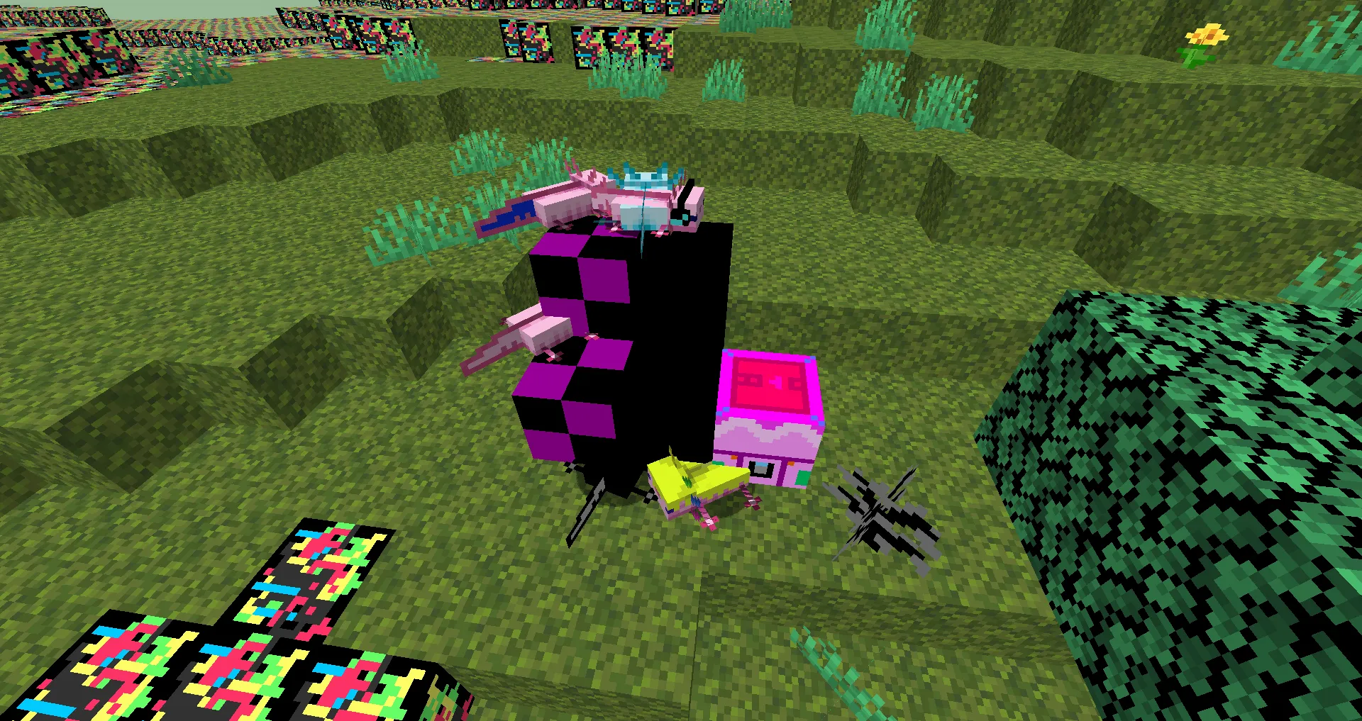 Axolotl Dimension — скриншот 1 (Моды, Minecraft)
