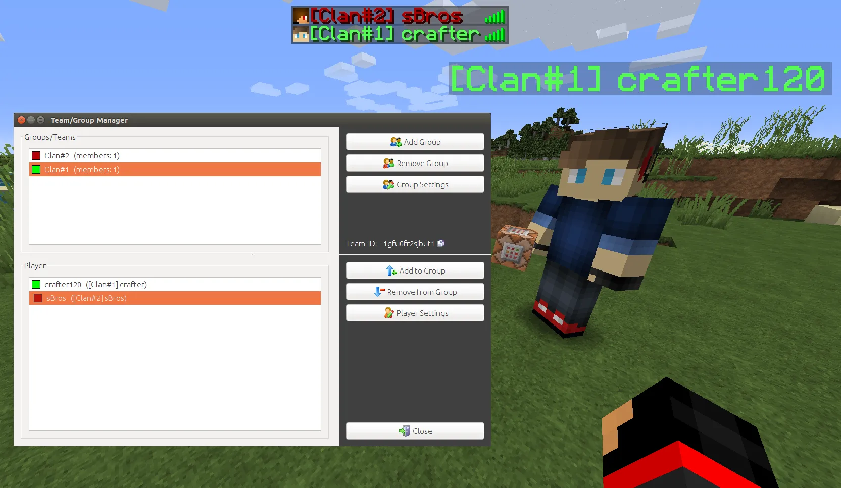 oLL's Server GUI, Плагины, Minecraft