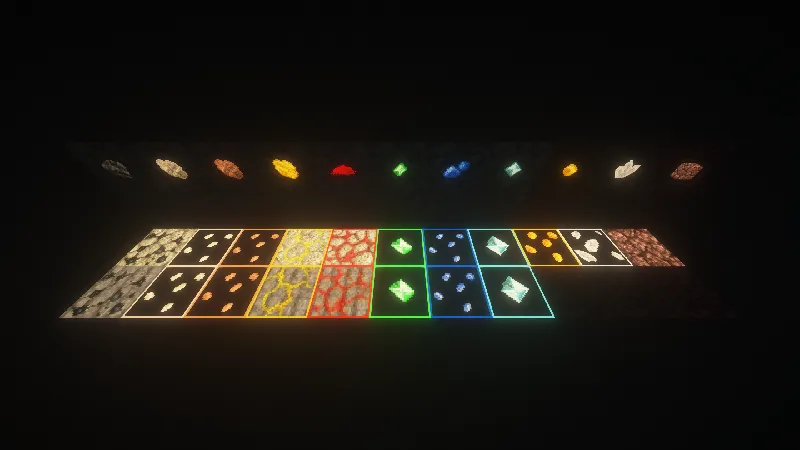 John Smith Legacy - Glowing Ores — скриншот 9 (Текстуры, Minecraft)