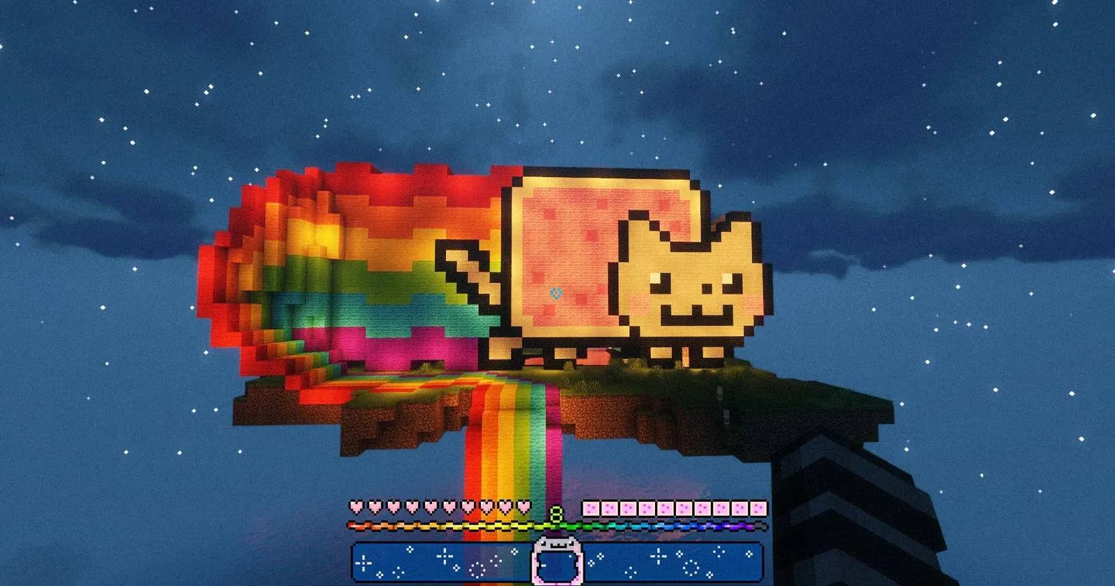 Luvstar's Nyan Cat Hotbar — скриншот 2 (Текстуры, Minecraft)