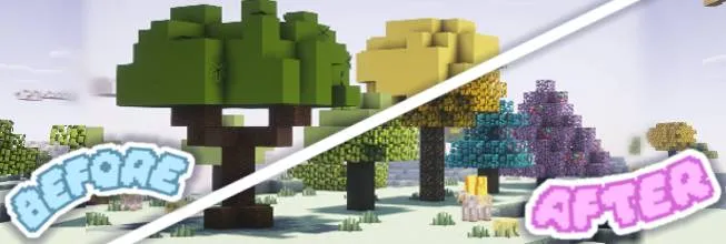 Plastic Better Leaves x Bare Bones, Текстуры, Minecraft