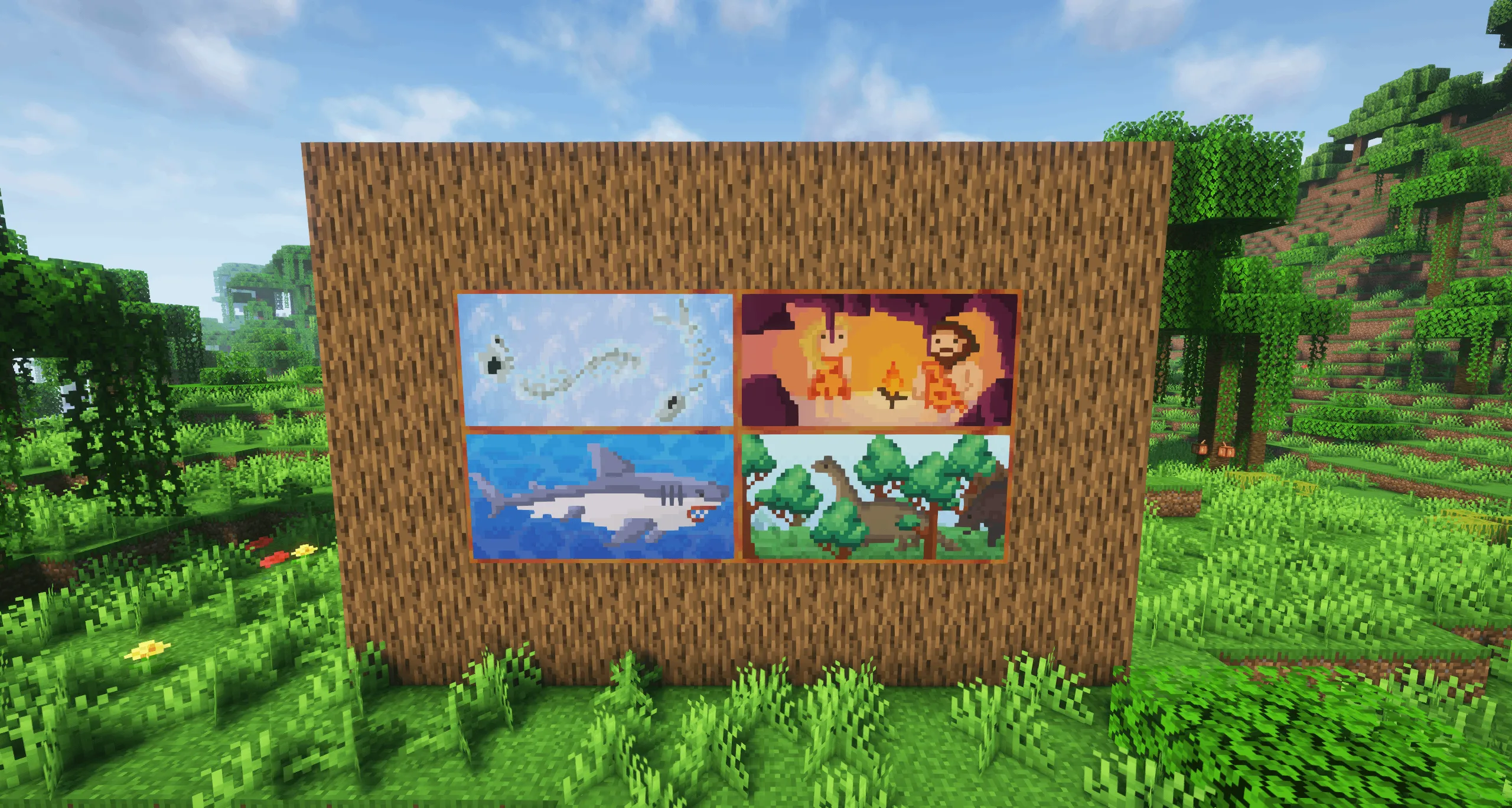 Prehistoric Paintings - Dinosaurs, Landscapes..., Моды, Minecraft