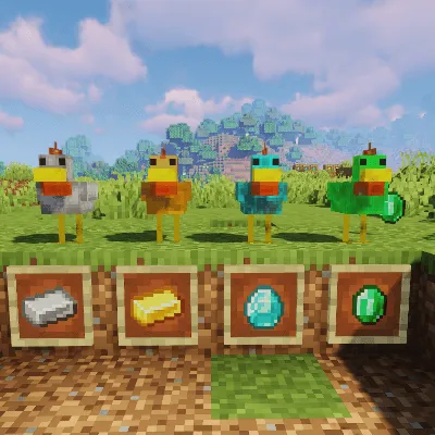 New Chicken Ores! — скриншот 1 (Моды, Minecraft)