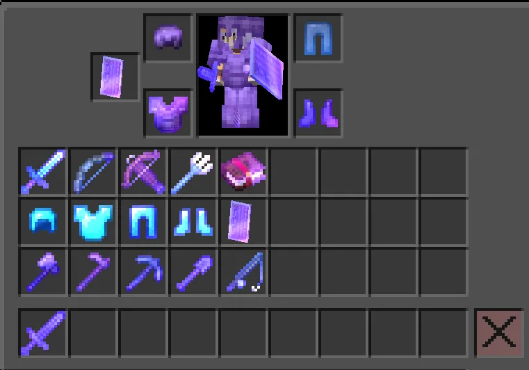Purple XP Bar & Enchantment Glint – Customizable — скриншот 4 (Текстуры, Minecraft)