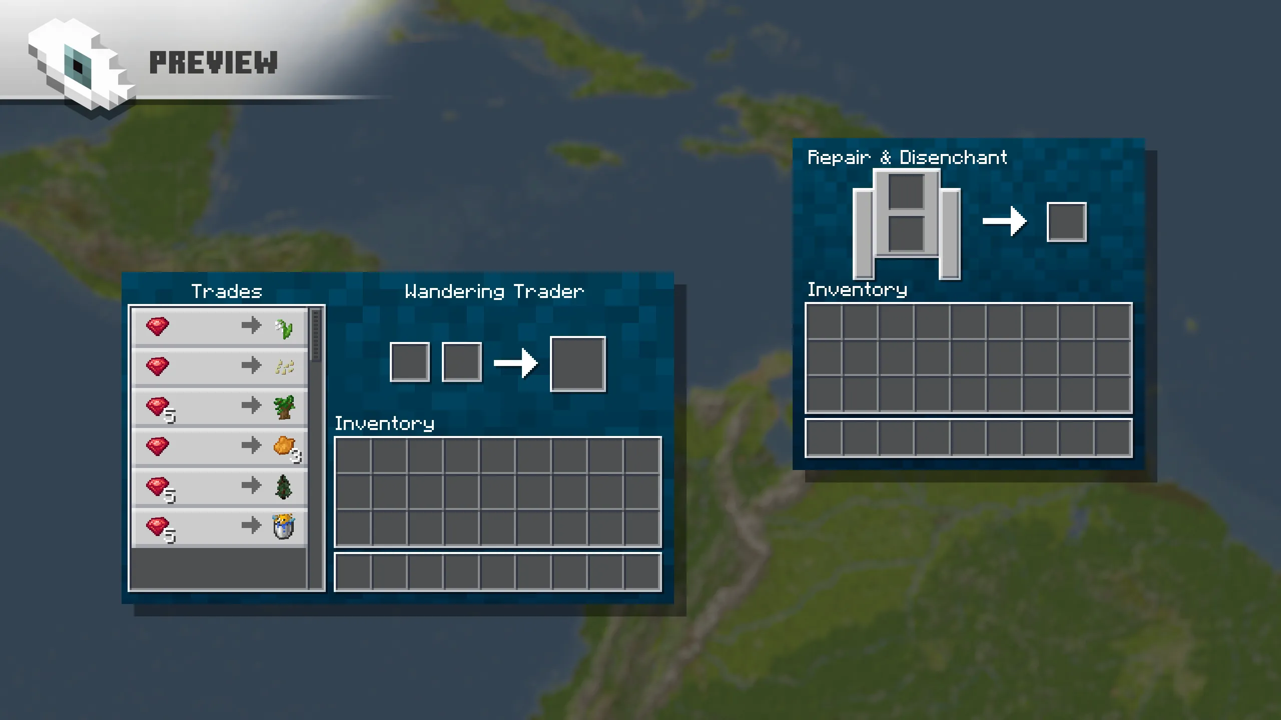 Earth GUI, Текстуры, Minecraft