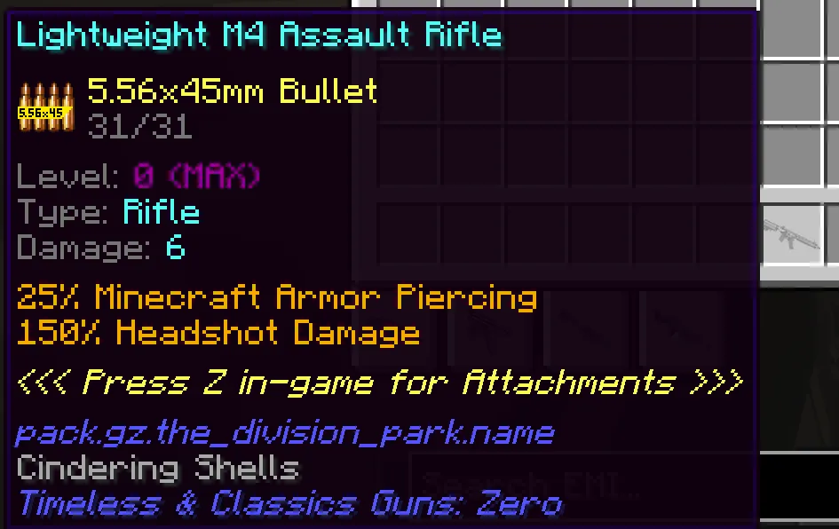 [TACZ]Enchanted Arsenal, Моды, Minecraft