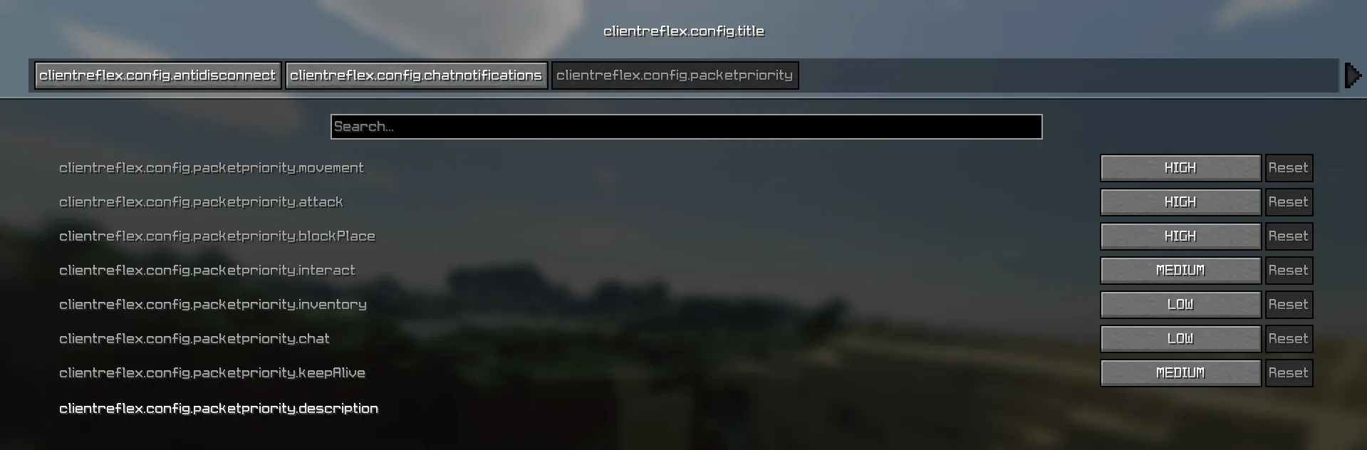 ClientReflex, Моды, Minecraft