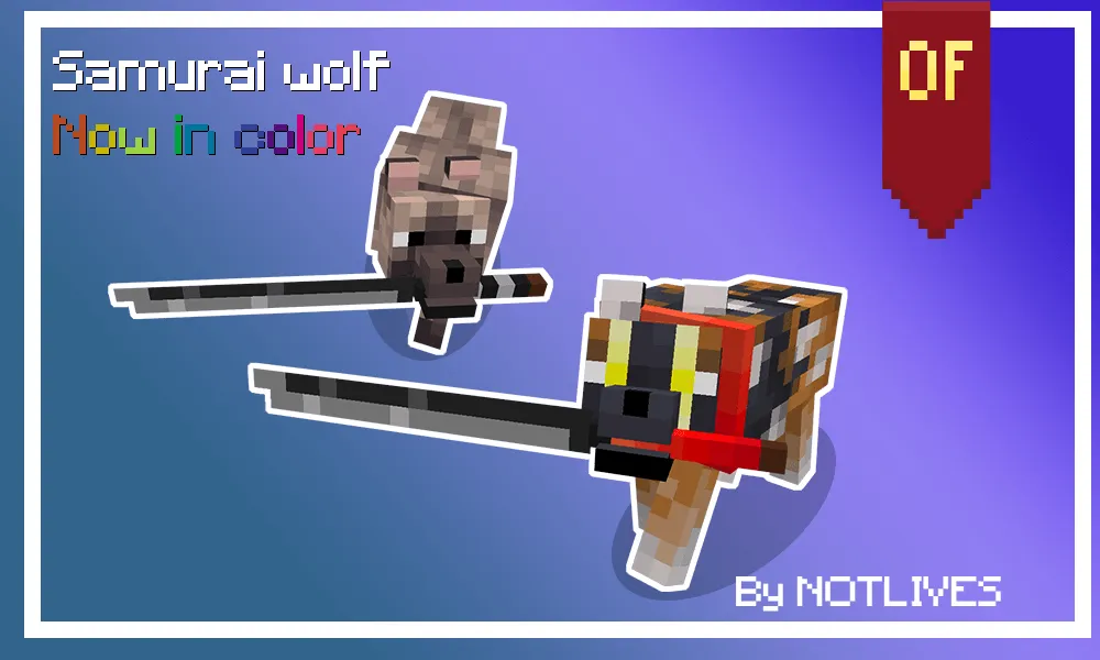 NOTLIVES's Samurai Dog Full Color, Текстуры, Minecraft