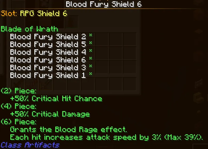 Epic RPG: Class Artifacts, Моды, Minecraft